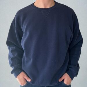 Vintage 90s Navy Blue Russell Crewneck
